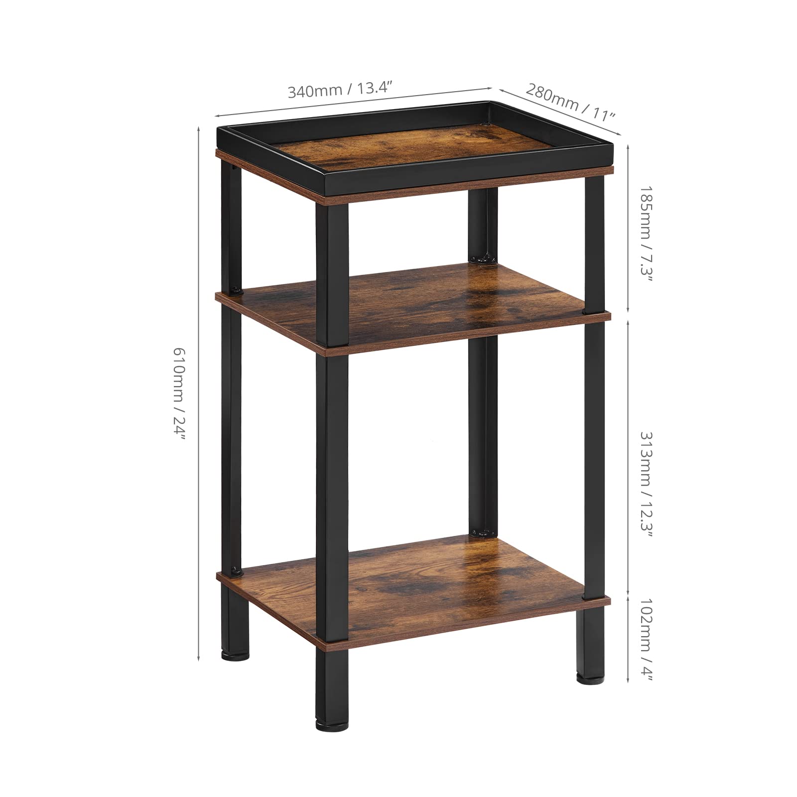 Amazon｜【業界トップクラス耐荷重】ZEXVIDA アイアン サイドテーブル